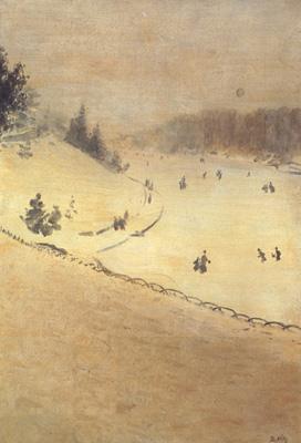 Giuseppe de nittis Field of Snow n.d (nn02) oil painting picture